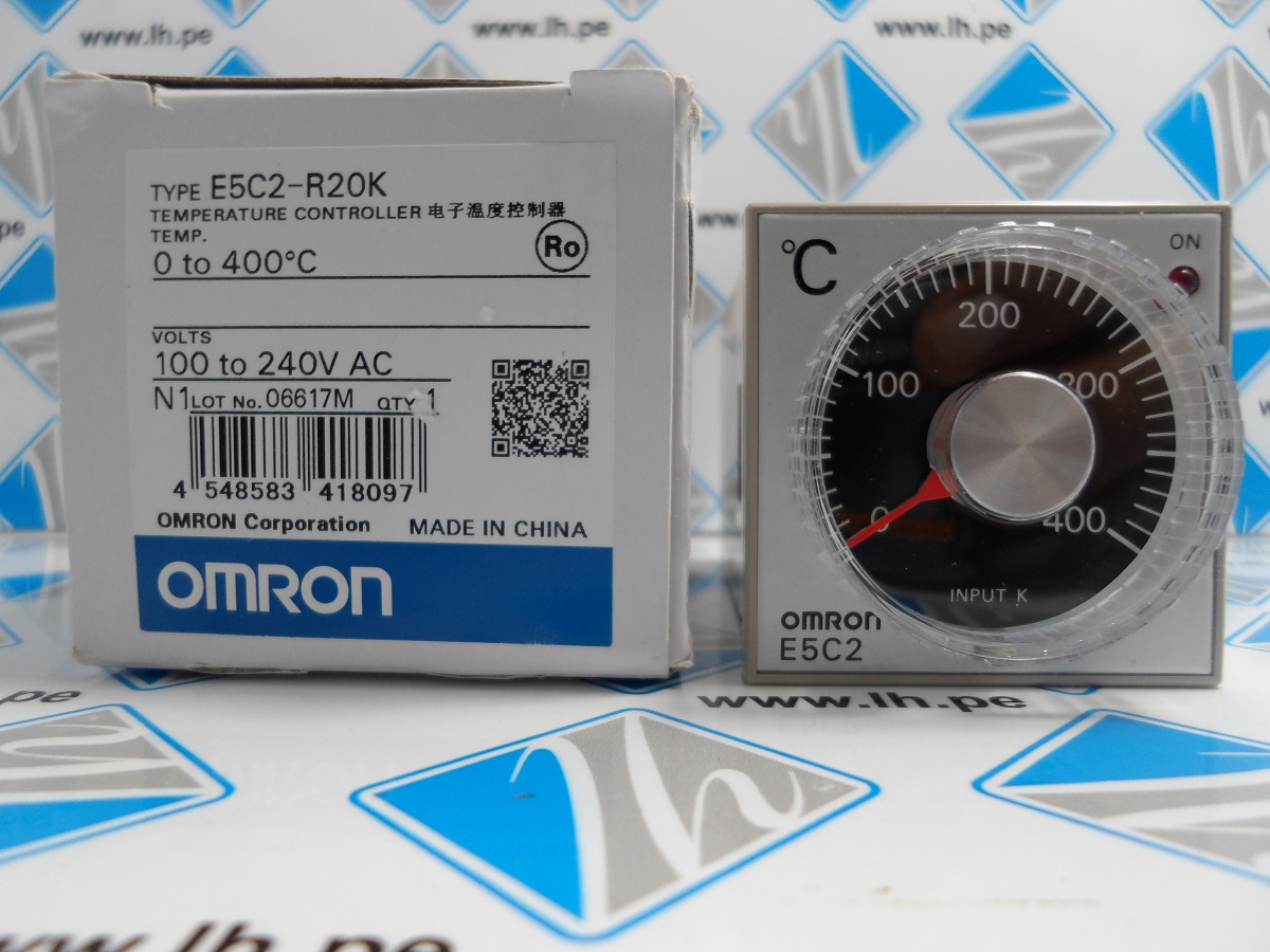 E5C2-R20K AC100-240 0-400     Control Temperatura On/Off, 48 x 48mm, K Type Thermocouple Input, 100 &#8594; 240